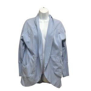 Eddie Bauer Blue Open Front Cocoon Cardigan Size M